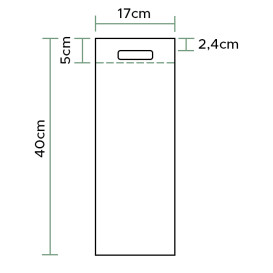 Plátěná Taškna Láhev s Průhmatem Bordeaux 17+10x40cm (25 Ks)