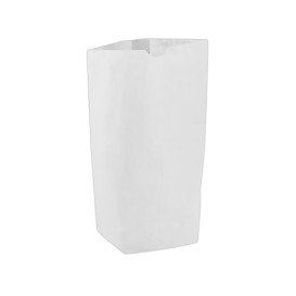 Paper Bag with Hexagonal Base White 17x22cm (125 Units)