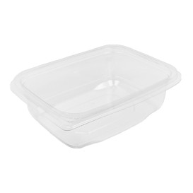 Plastové Misky s Integrovaným Víčkem PET 750ml 180x140x50mm (390 Ks)