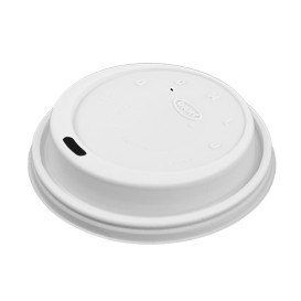 Plastové Víčko PS " Cappuccino " Bílá Ø9,4cm (1000 Ks)