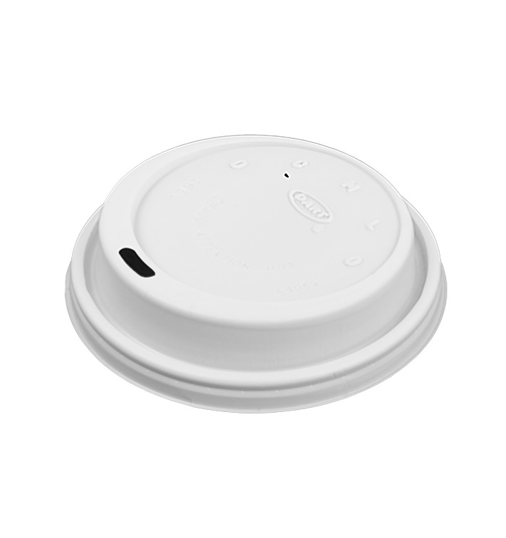 Plastové Víčko PS " Cappuccino " Bílá Ø9,4cm (100 Ks)