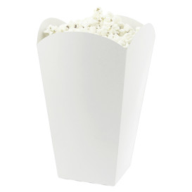 Krabička na Popcorn Velkým Bílá 150 gr 8,7x13x20,3cm (250 Ks)