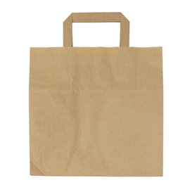 Papírové Tašky Kraft s Plochým Ouškem 70g/m² 26+18x26cm (50 Ks)