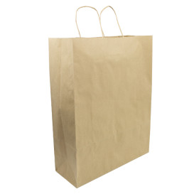 Papírové Tašky Kraft Hawanna Ouškems 100g/m² 32+12x41cm (50 Ks)