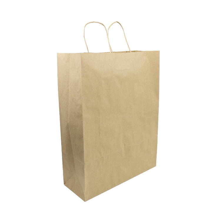 Papírové Tašky Kraft Hawanna Ouškems 100g/m² 32+12x41cm (50 Ks)