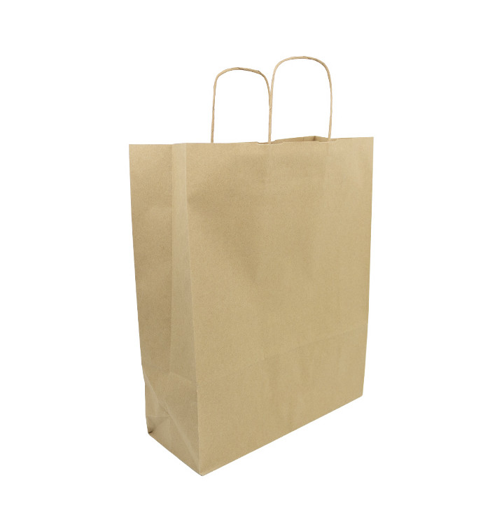 Papírové Tašky Kraft s Ouškems 100g/m² 32+12x40cm (25 Ks)