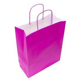 Papírové Tašky Fuchsie s Ouškems 100g/m² 22+9x23cm (200 Ks)