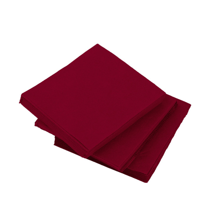 Papírové Ubrousky Mikrobod 20x20cm 2 Vrstvy Bordeaux (100 Ks)