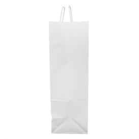 Papírové Tašky Kraft Bílá s Ouškems 100g/m² 46+16x49cm (200 Ks)