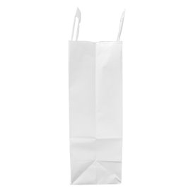 Papírové Tašky Kraft Bílá s Ouškems 100g/m² 22+11x27cm (250 Ks)