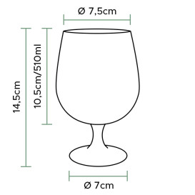 Pohárek Opakovaně Použitelné TRITAN na Pivo Ø75mm 510ml (6 Ks)