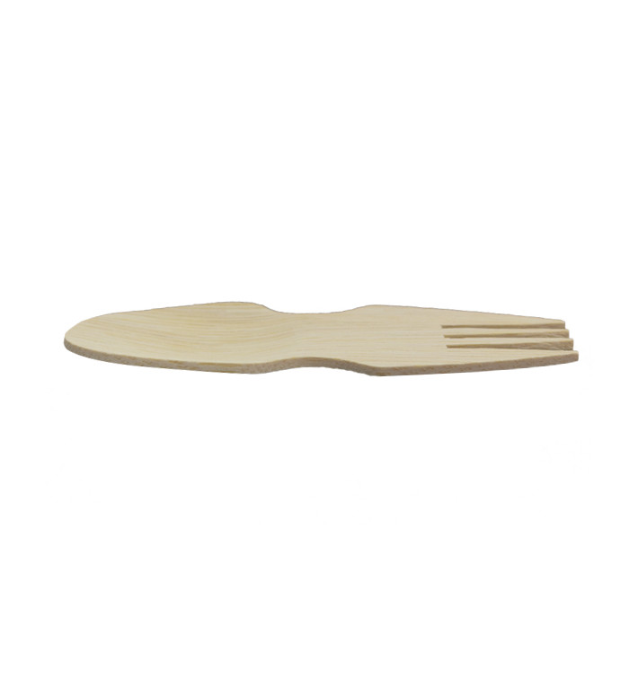 Tenedor Spork Bambú Degustación 9cm (20 Uds)