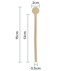 Míchátko Dřevěný na Whisky 150 mm (100 Ks)