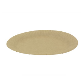 Papírové Talíře Kulaté “Radial” Kraft Ø18cm 200gr/m² (650 Ks)