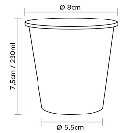 Opakovaně použitelný Ekonomický Kelímek PS Dvoubarevná Žlutá 230ml (420 Ks)