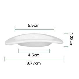 Degustační Plastová Destička Durable SAN "Ellipse" Bílá 10 ml (96 Ks) 