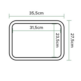 Podnos Plastový Fast Food Čokoláda 27,5x35,5cm (24 Ks)