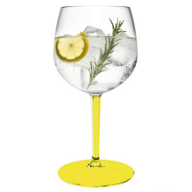 Pohárek Opakovaně Použitelné Durable na Gin Tonic Tritan Žlutou Nožkou 580ml (1 Ks)