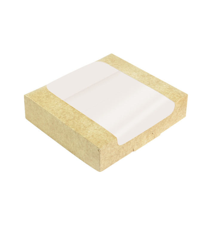 Čtvercový Kartonový Kontejner PackiPack Vision Kraft 23x23x5,8cm (50 Ks)