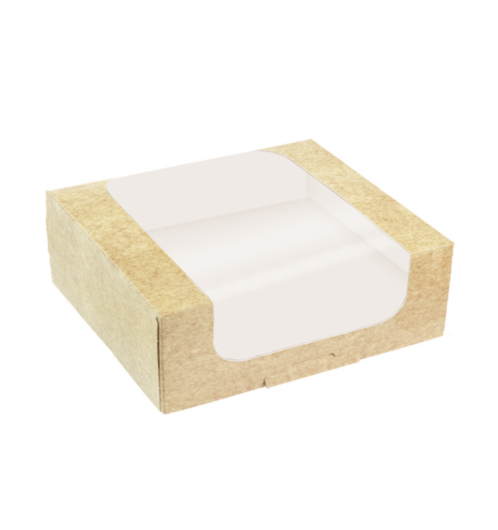 Čtvercový Kartonový Kontejner PackiPack Vision Kraft 21x21x10cm (50 Ks)