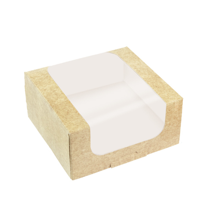 Čtvercový Kartonový Kontejner PackiPack Vision Kraft 10x10x8cm (50 Ks)