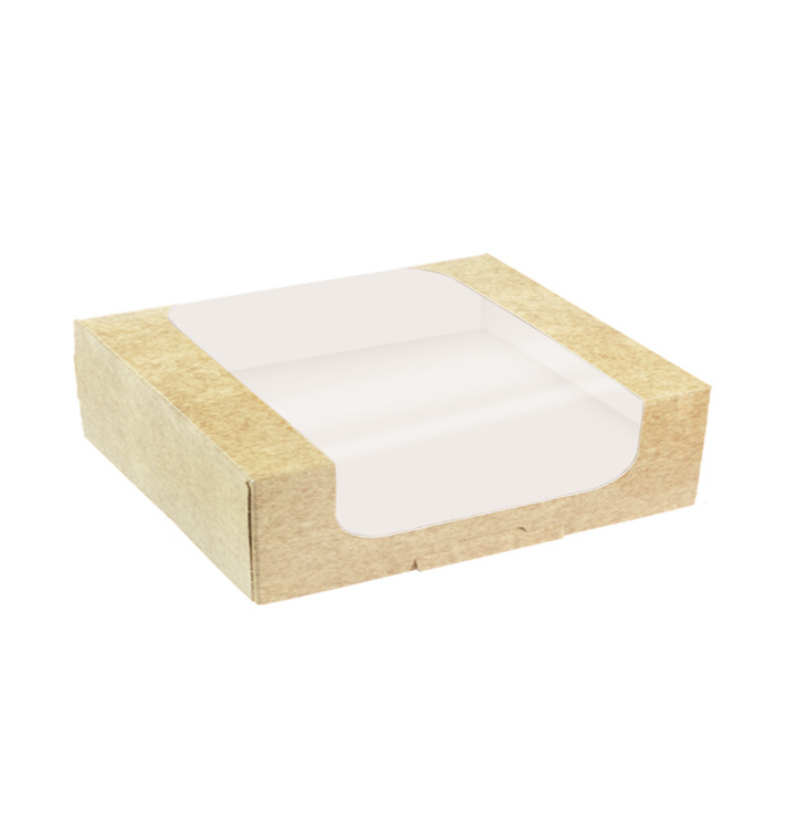 Čtvercový Kartonový Kontejner PackiPack Vision Kraft 28x28x8cm (50 Ks)