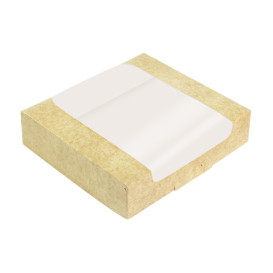 Čtvercový Kartonový Kontejner PackiPack Vision Kraft 23x23x5,8cm (X Ks)