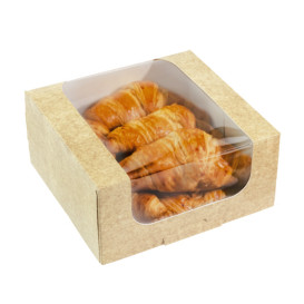 Čtvercový Kartonový Kontejner PackiPack Vision Kraft 10x10x8cm (50 Ks)