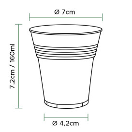 Plastové Kelímek PS Prodejní Průhledný 160 ml (3000 Ks)