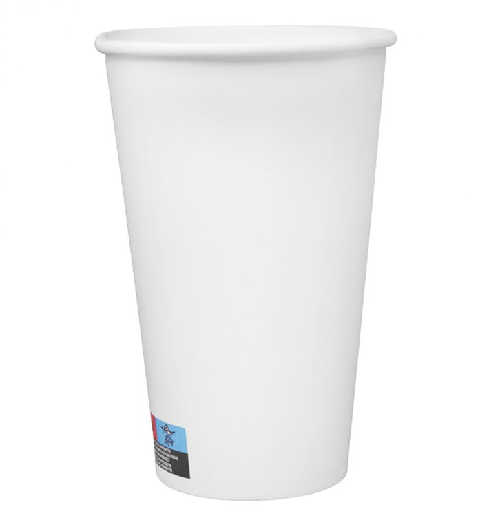 Kartonové Kelímek 16 Oz/500ml Bílý Ø9cm (25 Ks)