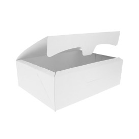 Krabička pro Cukrárny Karton 18,2x13,6x5,2 cm 500g Bílá (25 Ks)