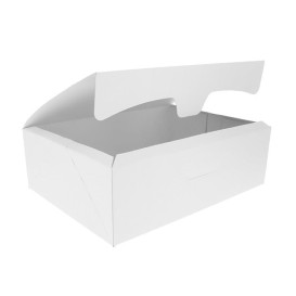 Krabička pro Cukrárny Karton 20,4x15,8x6cm 1Kg Bílá (20 Ks)