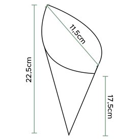 Papírové Kornouty Nepromastitelný Kraft 19,5cm 50gr (2.000 Ks)