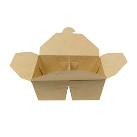 Krabička Americký Kraft-Kraft 2 Přihrádkami 17x13,5x6,5cm 1.000ml (25 Ks)