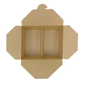 Krabička Americký Kraft-Kraft 2 Přihrádkami 17x13,5x6,5cm 1.000ml (25 Ks)