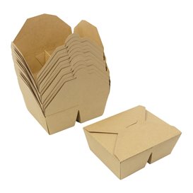 Krabička Americký Kraft-Kraft 2 Přihrádkami 17x13,5x6,5cm 1.000ml (25 Ks)