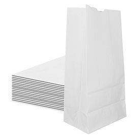 Papírové Sáčky bez Plochým Kraft Bílá 60g/m² 18+11x34cm (500 Ks)