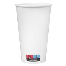 Kartonové Kelímek 16 Oz/500ml Bílý Ø9cm (25 Ks)