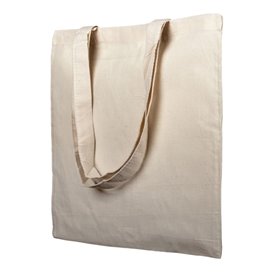 Cotton Bag with Long Handles Beige 38x42cm (25 Units)