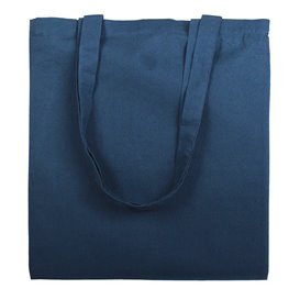 Cotton Bag with Long Handles Navy Blu 38x42cm (25 Units)