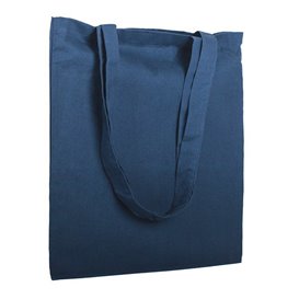 Cotton Bag with Long Handles Navy Blu 38x42cm (200 Units)