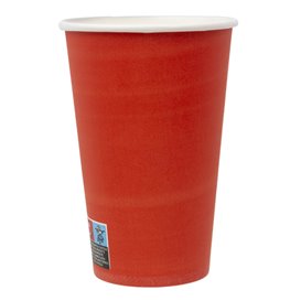 Kartonový kelímek „Colours“ červený 600ml Ø9,4cm (20 Ks)