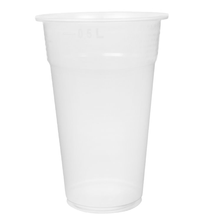 Plastové Kelímky PP Opakovaně Použitelné Průhledné 550ml Ø9,0cm (75 Ks)