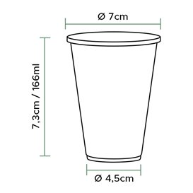 Plastové Kelímky PP Opakovaně Použitelné Bílé 166ml (100 Ks)