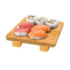 Bambusový Podnos na Sushi 15x15x2,5cm (1 Ks)