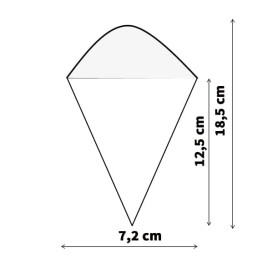 Borové Dřevo Kornout 182mm (50 Kousky)