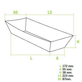 Dřevěné Lodičky Kraft na Párek v Rohlíku 17x5,5x3,8cm (1000 Kousky)