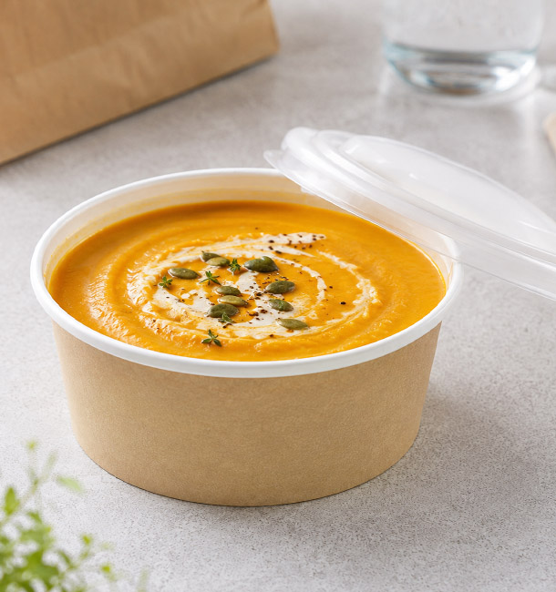 soupe au potiron en brique